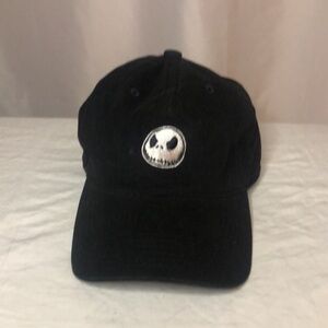 DISNEY Tim Burtons Nightmare Before Christmas Jack Skellington black hat cap.